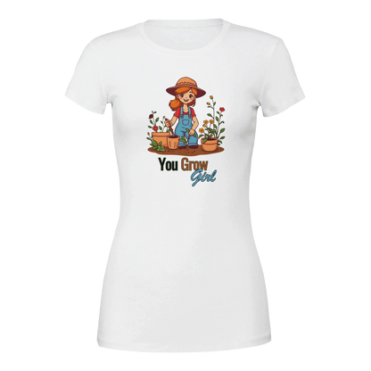 You Grow, Girl Premium Womens Crewneck T-shirt White
