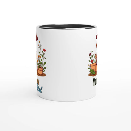 You Grow, Girl White 11oz Ceramic Mug with Color Inside
