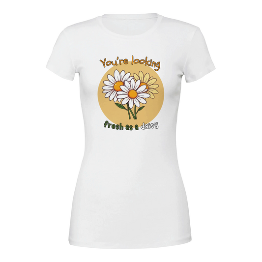 You’re looking fresh as a daisy Premium Womens Crewneck T-shirt White